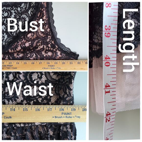 Trixxi Plus Black Lace Dress 20W Sleeveless Feminine Party Cocktail Romantic - Picture 13 of 13